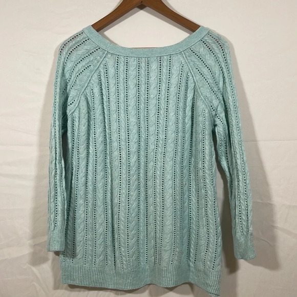 Women’s light turquoise colored sweater M - Picture 2 of 6